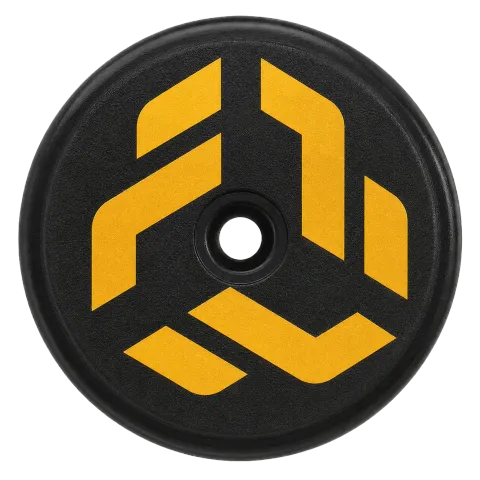 Round Flux Tag with the yellow brand mark